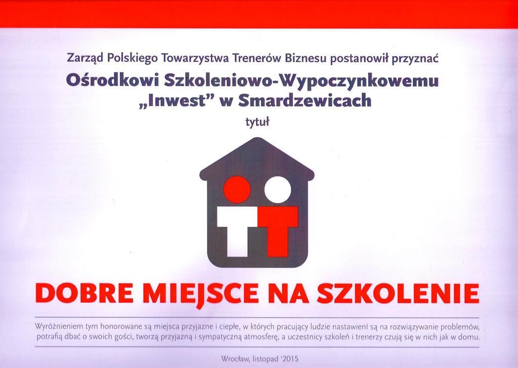 מלון סמארדויצה Inwest Osrodek Szkoleniowo-Wypoczynkowy מראה חיצוני תמונה
